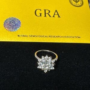 Elegant Ring with Clear Gemstones